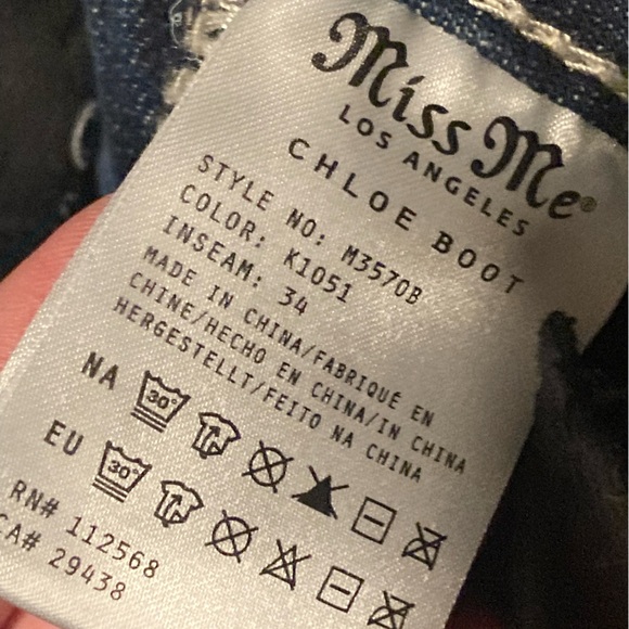 Miss Me Los Angeles brand, size 25, Chloe boot, beautiful back pockets - Picture 9 of 12